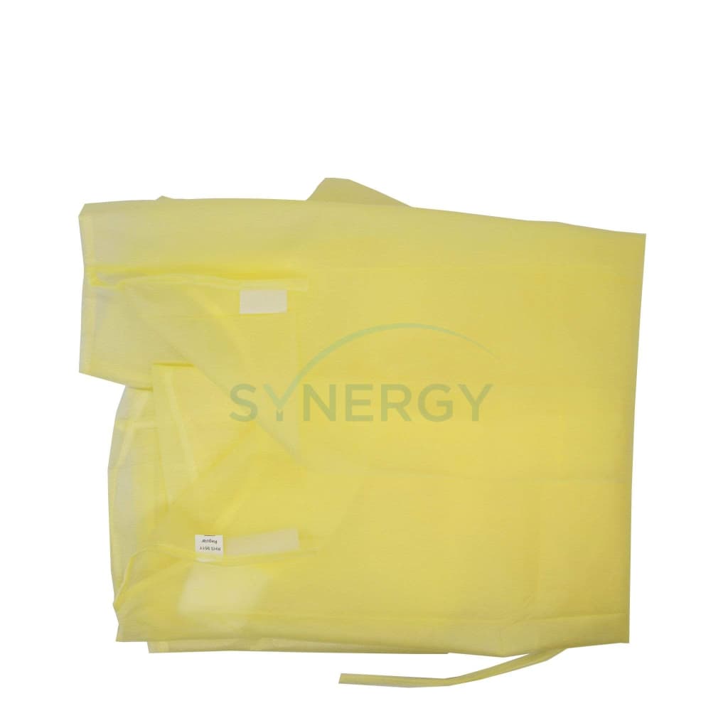 Disposable Isolation Gown 33G Regular 120 Cm X 140 - Yellow/blue