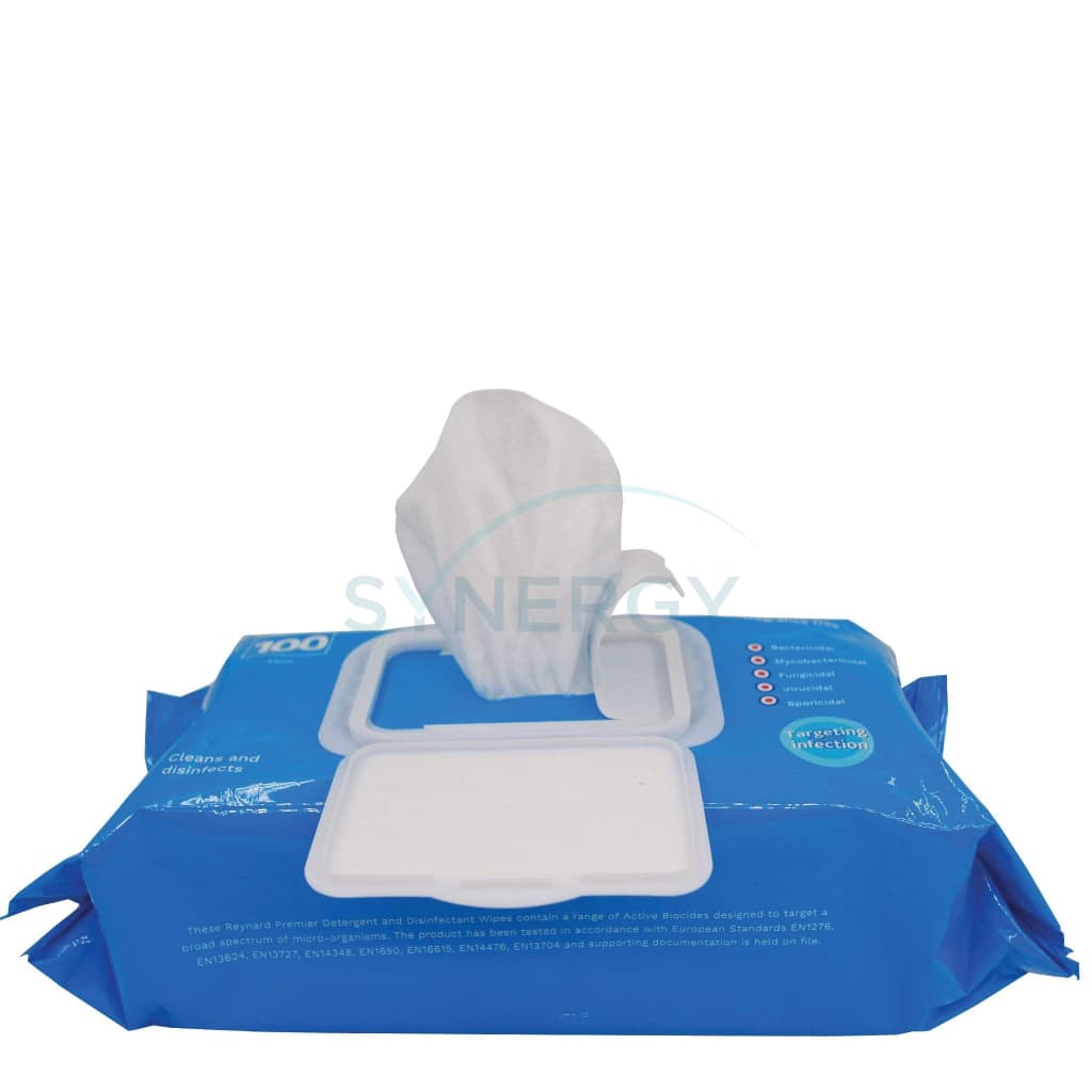 Reynard Premier Detergent & Disinfectant Wipes (Pk Of 100S)