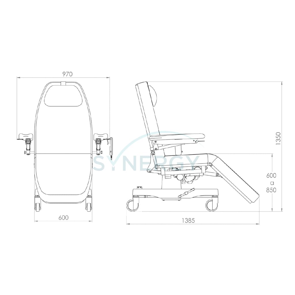 Ambulatory Armchair Alpha w/ Footrest & Full extras