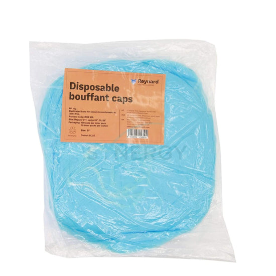 Disposable Bouffant Cap 10G 53 Cm Blue