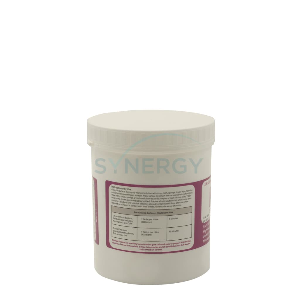 Klorsept 17 Effervescent Disinfectant Tablets (Can of 200 tablets)