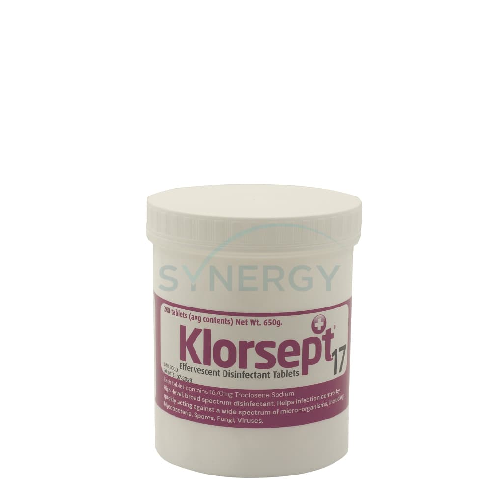 Klorsept 17 Effervescent Disinfectant Tablets (Can of 200 tablets)