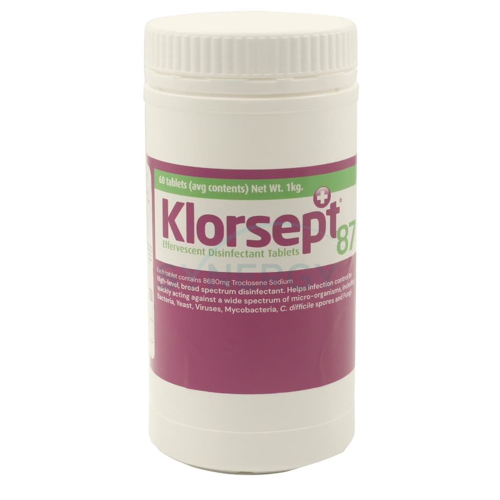 Klorsept 87 Effervescent Disinfectant Tablets (Can of 60 tablets)