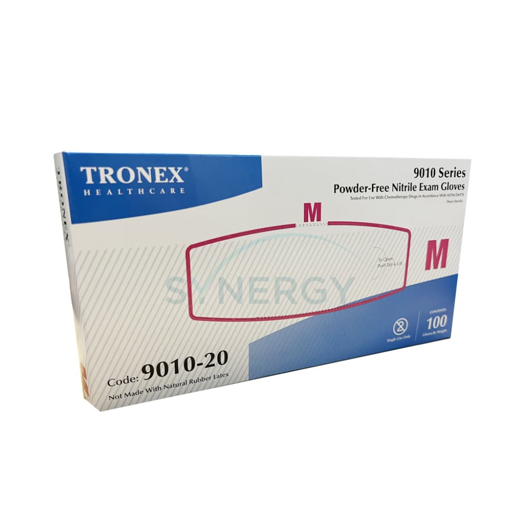 Nitrile Chemo-Rated Powder-Free Fully Textured 5-Mil 9.5 Exam Gloves Blue Medium