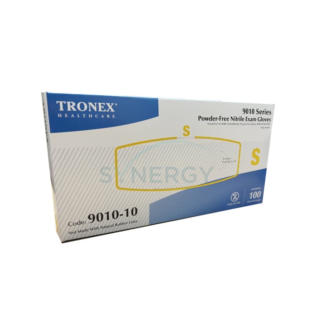 Nitrile Chemo-Rated Powder-Free Fully Textured 5-Mil 9.5 Exam Gloves Blue Small