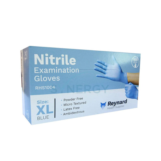 Nitrile Examination Gloves Powder Free Blue Xl