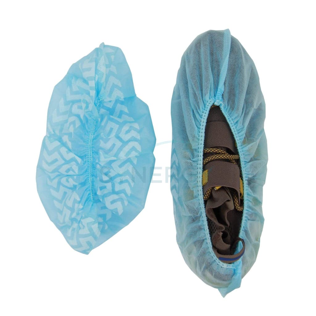 Disposable Non Slip Shoe Covers 33G 40Cm X 16Cm Universal Size Blue
