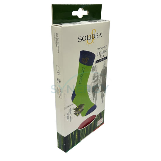 Solidea Graduated Compression Unisex Bamboo Fly Happy Blue Socks 18/24 Mmhg Mid-Calf