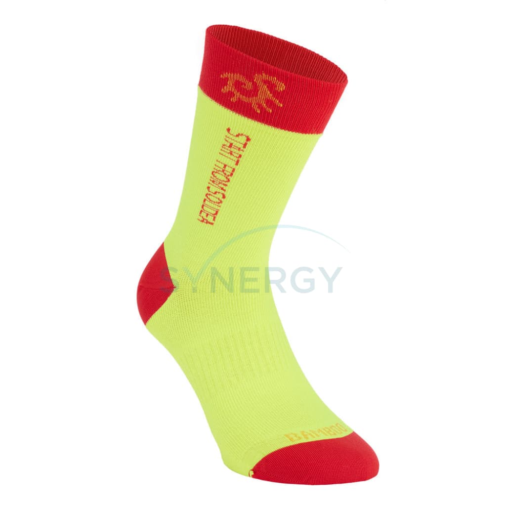 Solidea Graduated Compression Unisex Bamboo Fly Happy Red Socks 18/24 Mmhg Mid-Calf Giallo - Size S