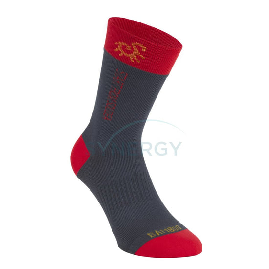 Solidea Graduated Compression Unisex Bamboo Fly Happy Red Socks 18/24 Mmhg Mid-Calf Grigio - Size S