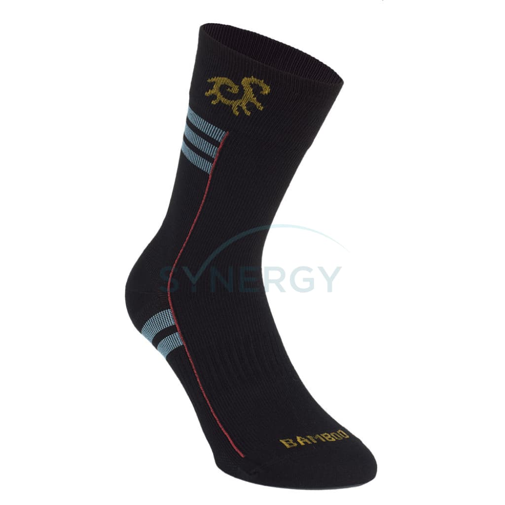 Solidea Graduated Compression Unisex Bamboo Fly Performance Socks 18/24 Mmhg Mid-Calf Nero - Size S