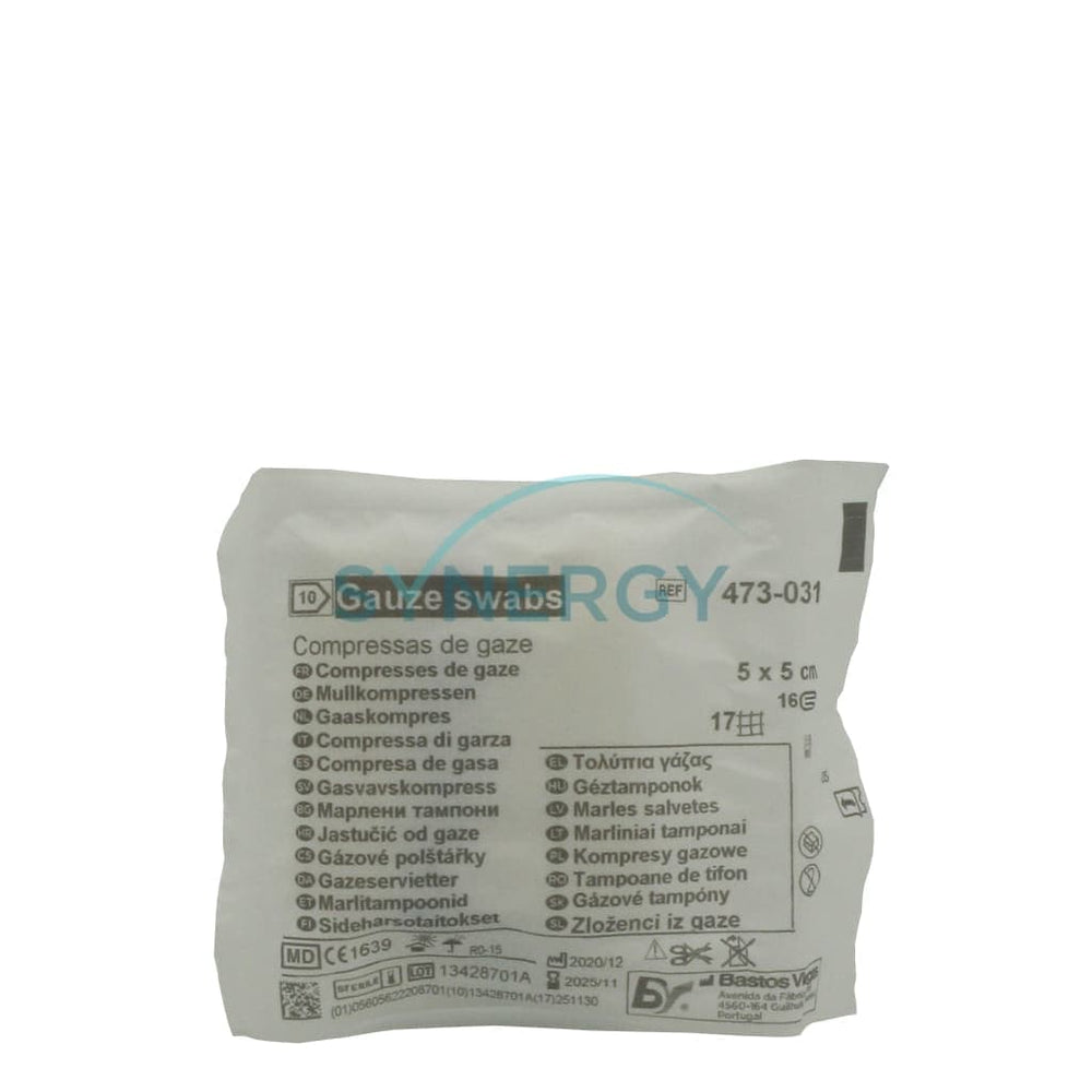 
            
                Load image into Gallery viewer, Sterile Gauze Swabs 5 X 5Cm 17Th/Sq 16 Plies Pp X-Ray (Packs Of 10S)
            
        