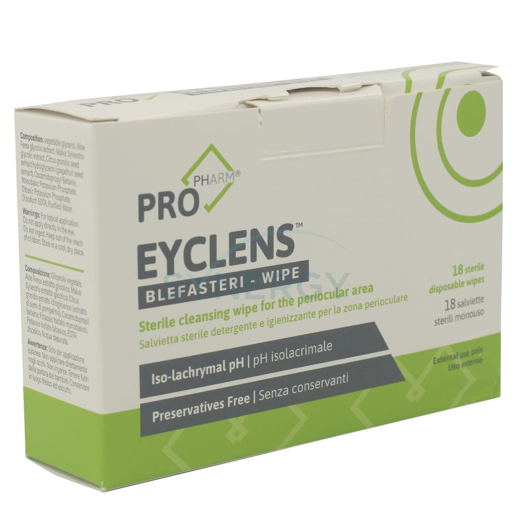 Sterile PROPharm EYCLENS BLEFASTERI WIPE (Box of 18’s)
