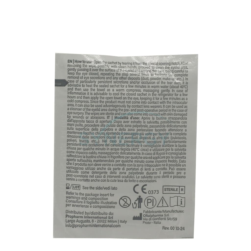Sterile PROPharm EYCLENS BLEFASTERI WIPE (Box of 18’s)