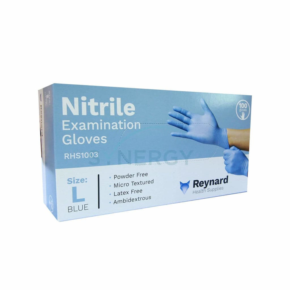 Nitrile Examination Gloves Powder Free Blue L